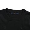 Louis Vuitton Blason Embroidered Short-Sleeved Crewneck- Black