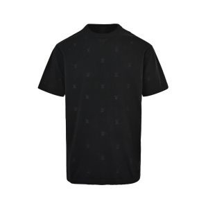 Louis Vuitton Blason Embroidered Short-Sleeved Crewneck- Black