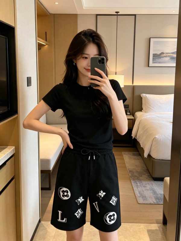 Louis Vuitton Double Print Monogram beach pants- Black