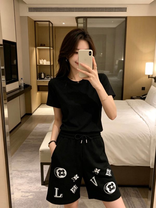 Louis Vuitton Double Print Monogram beach pants- Black
