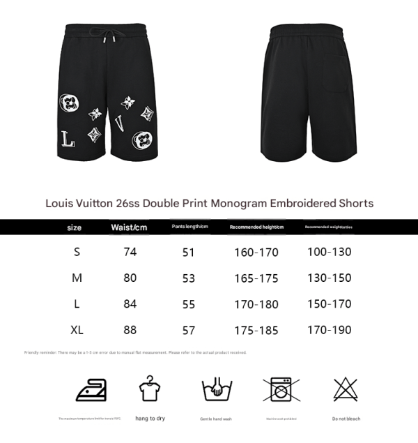 Louis Vuitton Double Print Monogram beach pants- Black