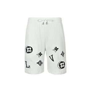 Louis Vuitton Double Print Monogram beach pants- White
