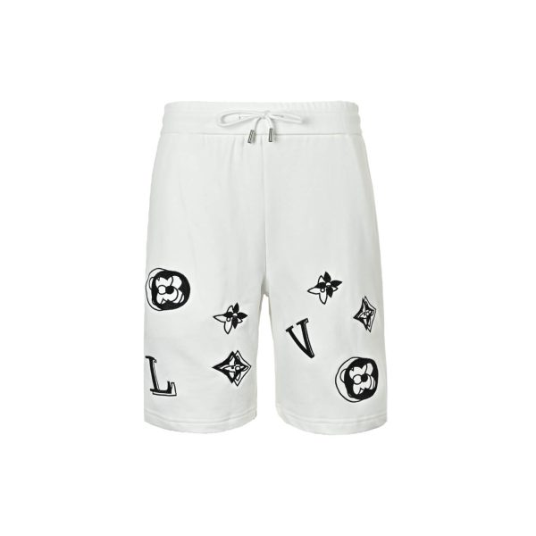 Louis Vuitton Double Print Monogram beach pants- White