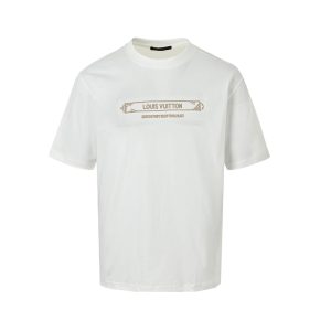 Louis Vuitton Embellished Damier Piqué T-Shirt- White