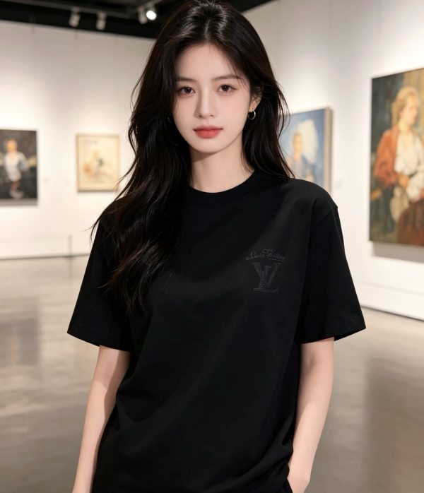 Louis Vuitton Embossed LV Signature T-Shirt- Black