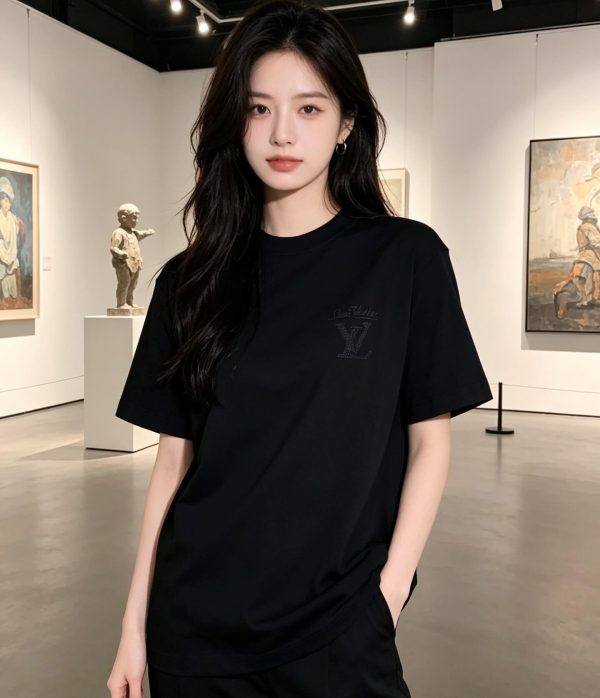 Louis Vuitton Embossed LV Signature T-Shirt- Black