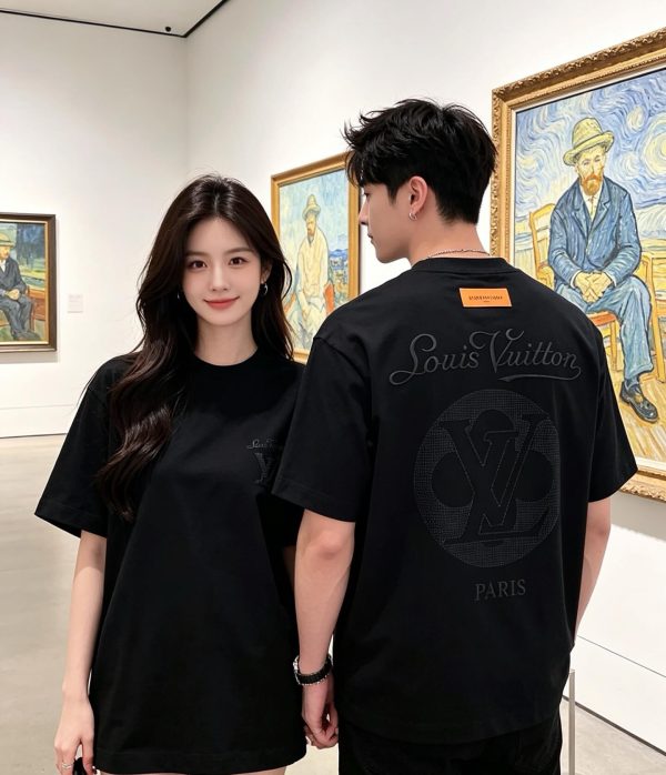 Louis Vuitton Embossed LV Signature T-Shirt- Black