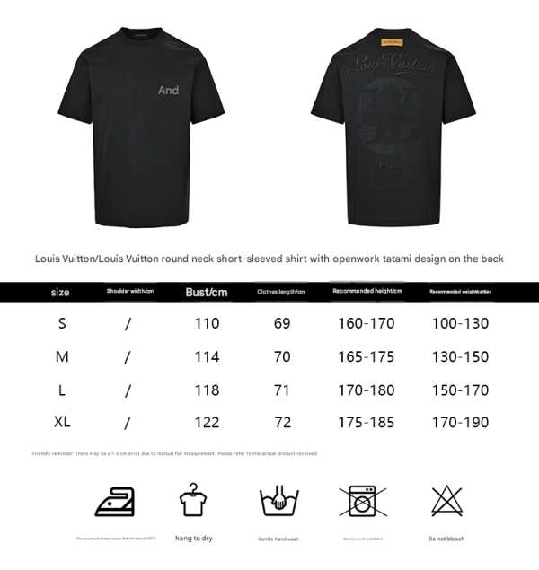 Louis Vuitton Embossed LV Signature T-Shirt- Black