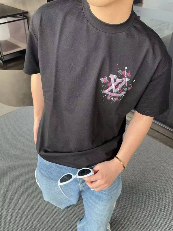 Louis Vuitton Embroidered T-Shirt- Black