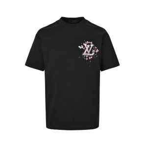 Louis Vuitton Embroidered T-Shirt- Black