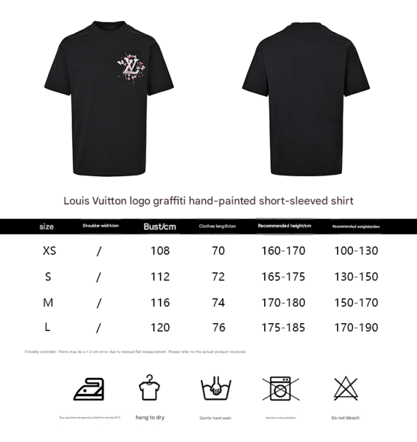 Louis Vuitton Embroidered T-Shirt- Black