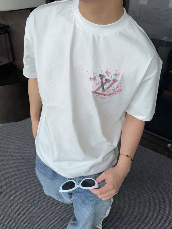 Louis Vuitton Embroidered T-Shirt-  Milky White.
