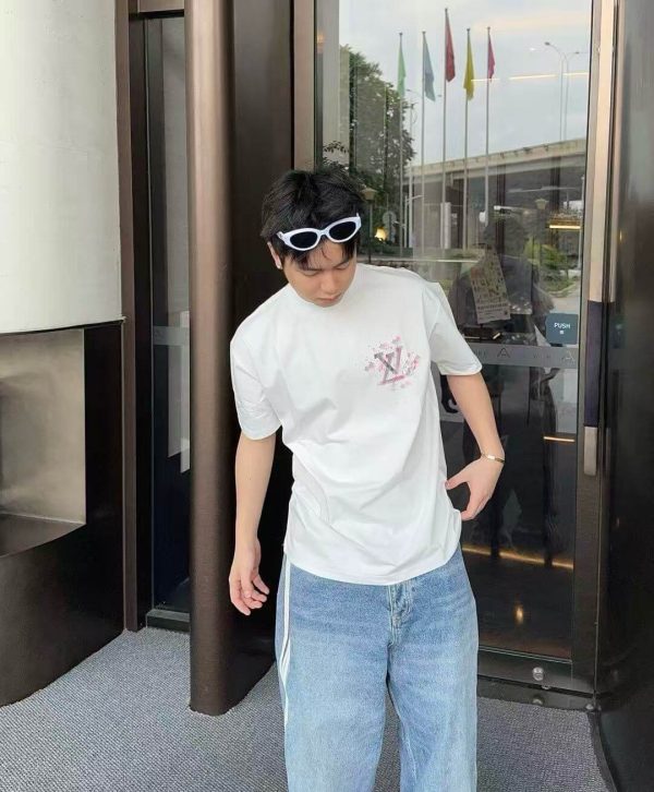 Louis Vuitton Embroidered T-Shirt-  Milky White.
