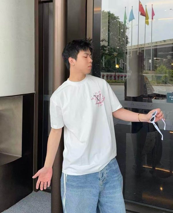 Louis Vuitton Embroidered T-Shirt-  Milky White.