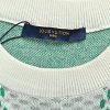 Louis Vuitton Jacquard Damier Short-Sleeved Cotton Crewneck- Vibrant Green