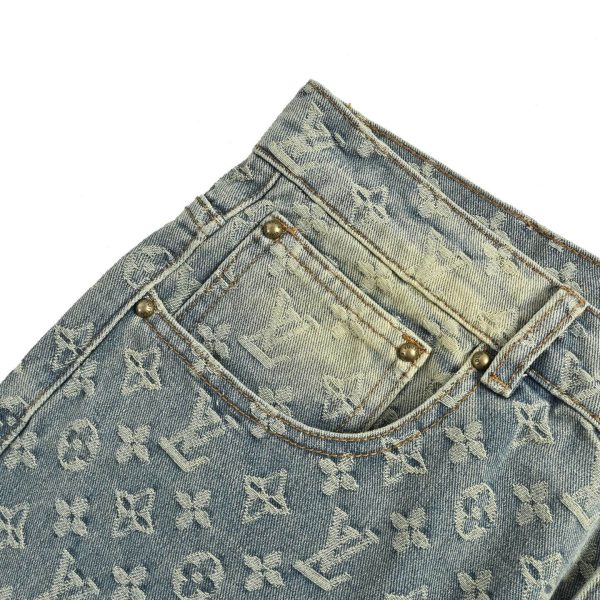 Louis Vuitton Monogram Denim Jeans- Vintage Blue Washed