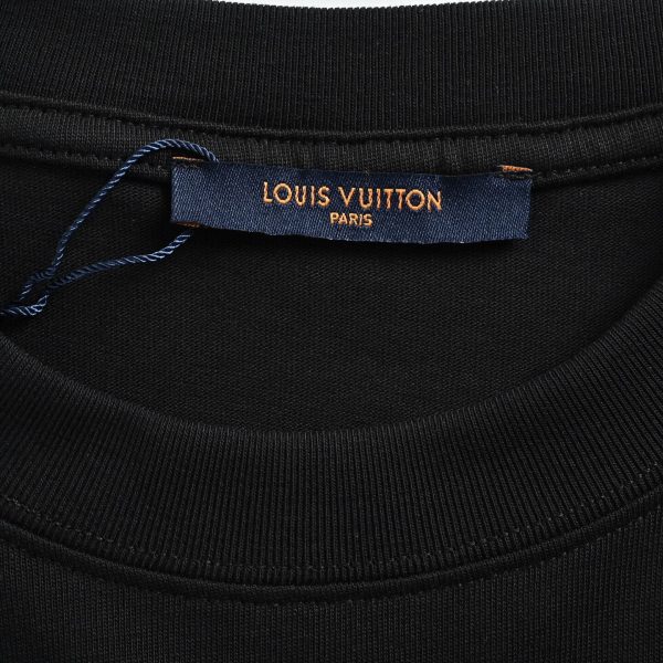 Louis Vuitton Monogram Flower 3D Gradient Print T-Shirt- Black