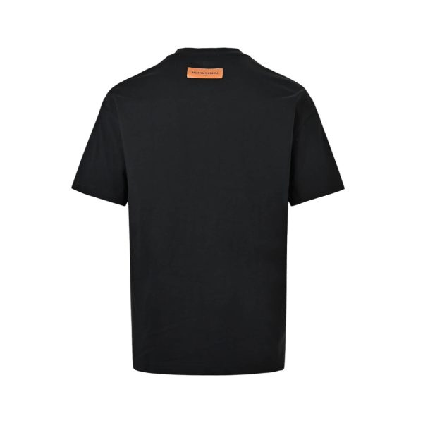 Louis Vuitton Monogram Flower 3D Gradient Print T-Shirt- Black