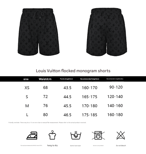 Louis Vuitton Monogram Moire Jacquard Silk Shorts- Black