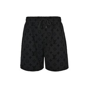 Louis Vuitton Monogram Moire Jacquard Silk Shorts- Black
