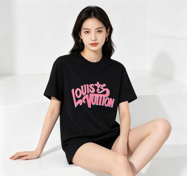 Louis Vuitton Signature Print T-Shirt- Black