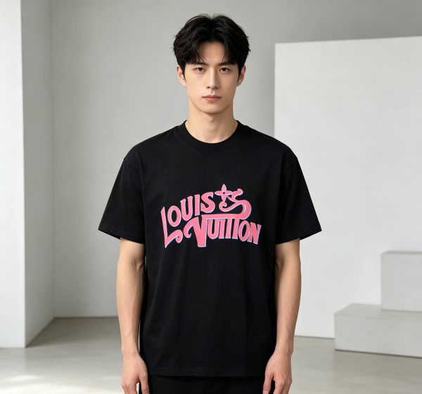 Louis Vuitton Signature Print T-Shirt- Black