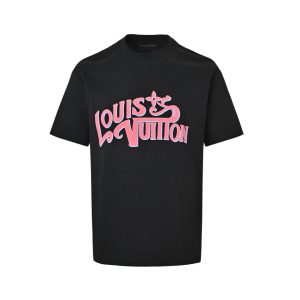 Louis Vuitton Signature Print T-Shirt- Black