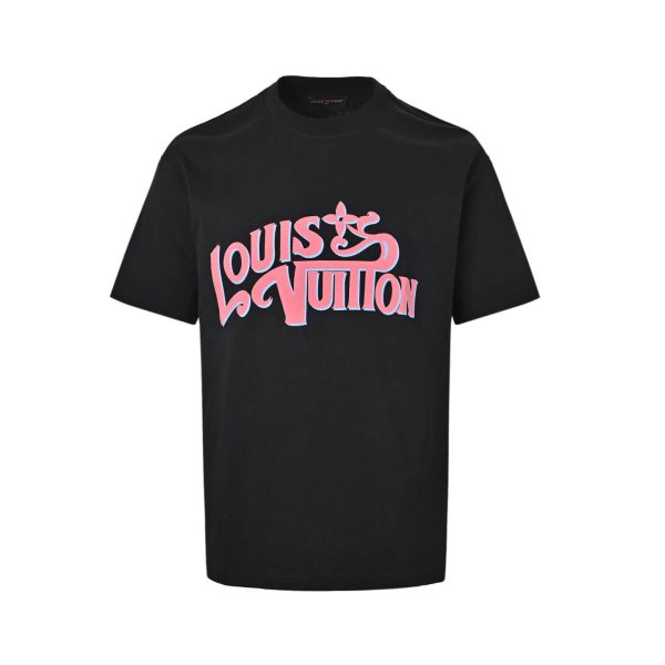 Louis Vuitton Signature Print T-Shirt- Black
