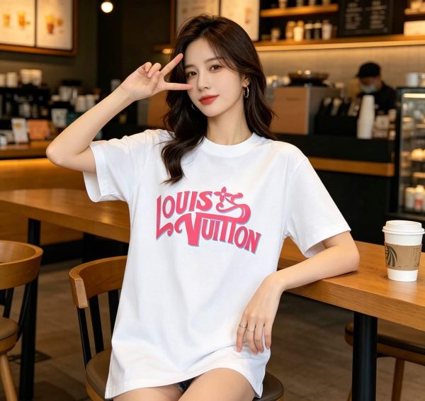 Louis Vuitton Signature Print T-Shirt- White