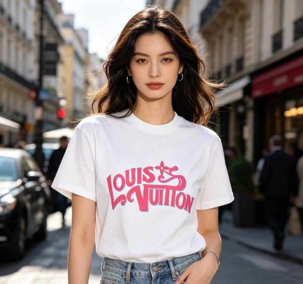 Louis Vuitton Signature Print T-Shirt- White