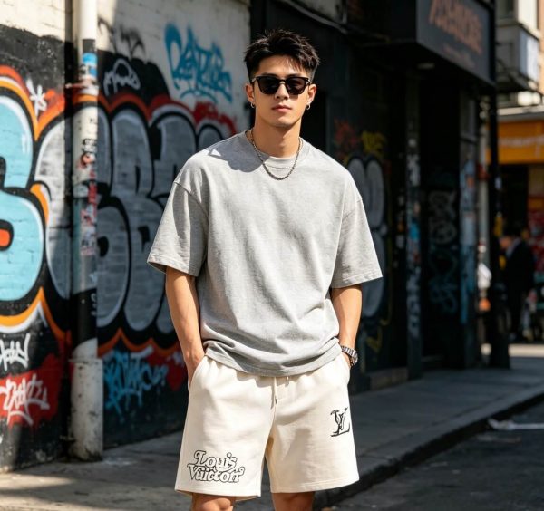 Louis Vuitton drawstring shorts- cream