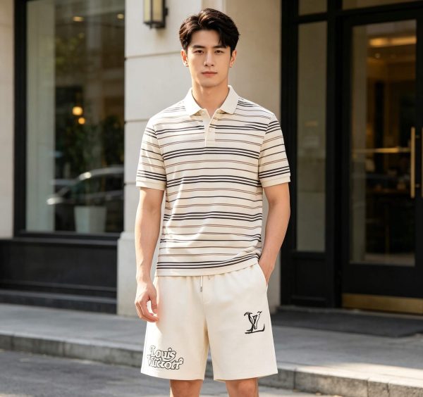 Louis Vuitton drawstring shorts- cream