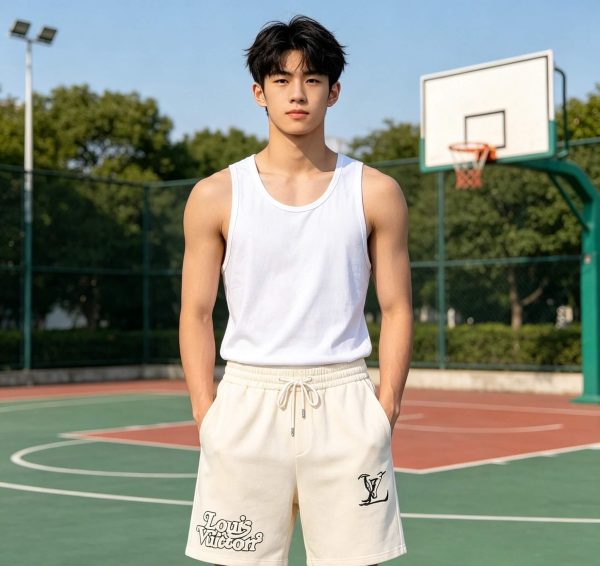 Louis Vuitton drawstring shorts- cream