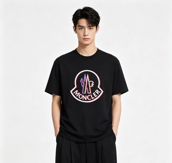Moncler Iconic Logo Emblem T-Shirt- Black