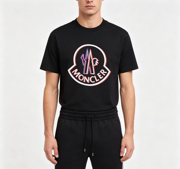 Moncler Iconic Logo Emblem T-Shirt- Black