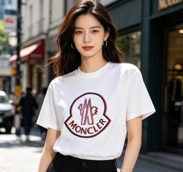 Moncler Iconic Logo Emblem T-Shirt- White
