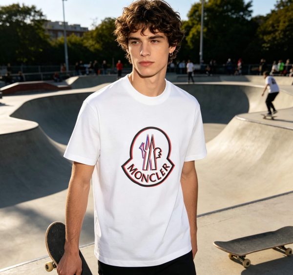 Moncler Iconic Logo Emblem T-Shirt- White