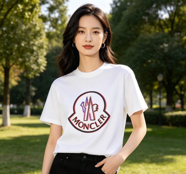 Moncler Iconic Logo Emblem T-Shirt- White