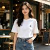 Moncler Logo-Patch Cotton T-Shirt- White