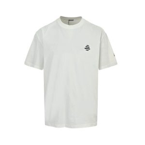 Moncler Logo-Patch Cotton T-Shirt- White