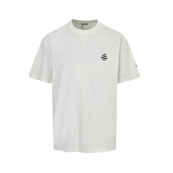 Moncler Logo-Patch Cotton T-Shirt- White