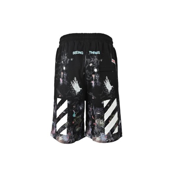 Off-White Diag Galaxy Shorts- Black Multi