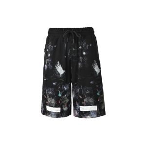 Off-White Diag Galaxy Shorts- Black Multi (9) Off-White Diag Galaxy Shorts- Black Multi