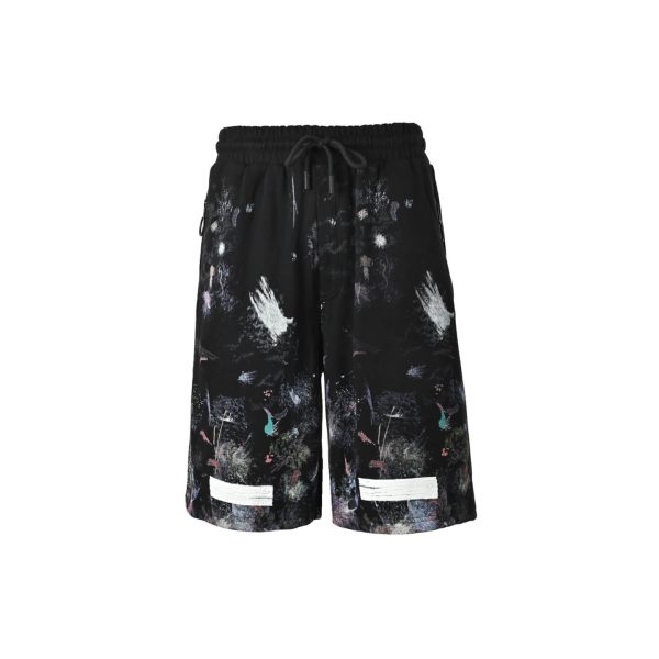 Off-White Diag Galaxy Shorts- Black Multi