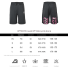 Off-White Diag Stencil Sweatshorts- Black with white and pink accents.