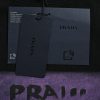Prada Colorful Hand-Painting Logo T-Shirt- Black