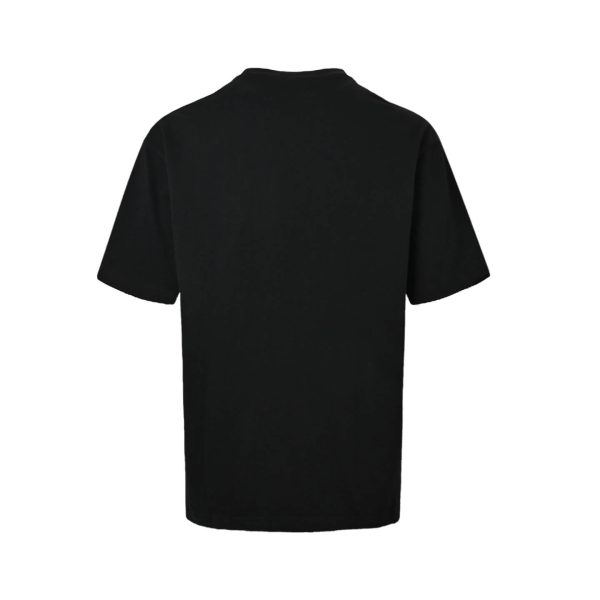Prada Colorful Hand-Painting Logo T-Shirt- Black