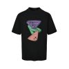 Prada Colorful Hand-Painting Logo T-Shirt- Black