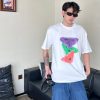 Prada Colorful Hand-Painting Logo T-Shirt- white