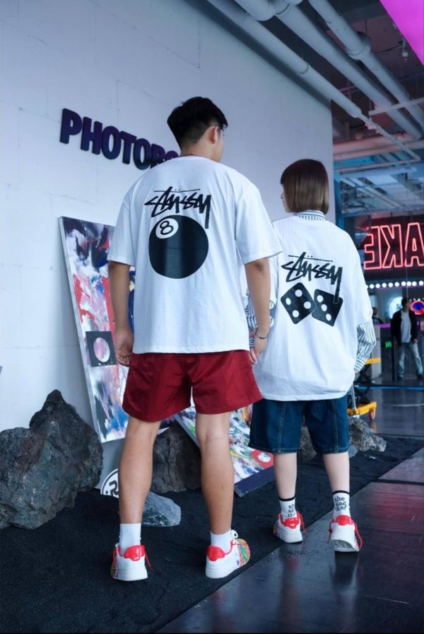 Stüssy Fuzzy Dice Tee- White